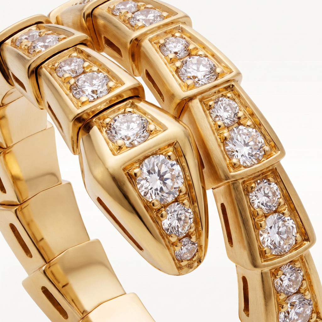 Serpenti Coiled Full-pavé Ring