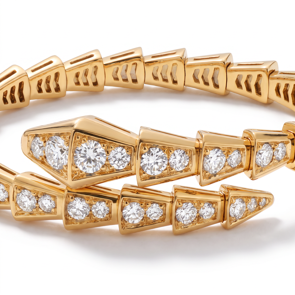 Serpenti Coiled Full-pavé Viper Bracelet