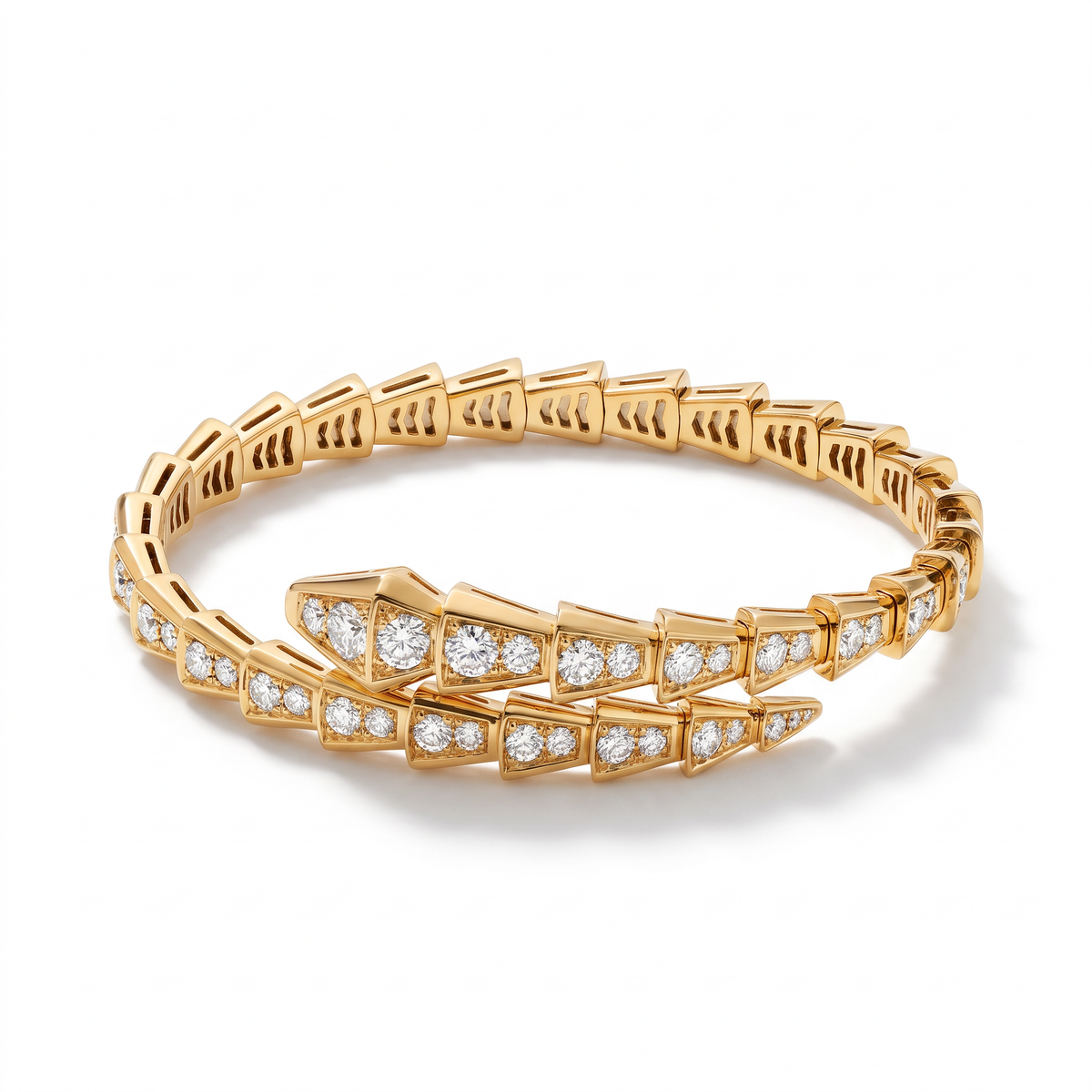 Serpenti Coiled Full-pavé Viper Bracelet