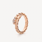 Serpenti Coiled Half-pavé Ring