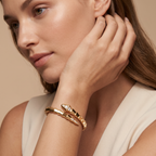 Serpenti Coiled Half-pavé Viper Bracelet