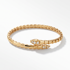 Serpenti Coiled Half-pavé Viper Bracelet