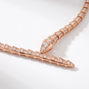 Serpenti Full-Pavé Wrap Necklace