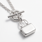 Silver Amulettes Bag Charm Pendant Necklace