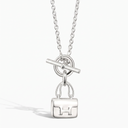 Silver Amulettes Bag Charm Pendant Necklace