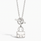 Silver Amulettes Bag Charm Pendant Necklace