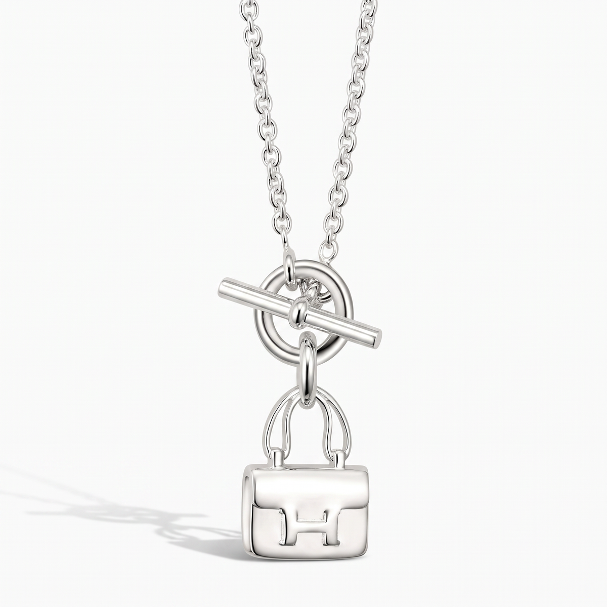 Silver Amulettes Bag Charm Pendant Necklace