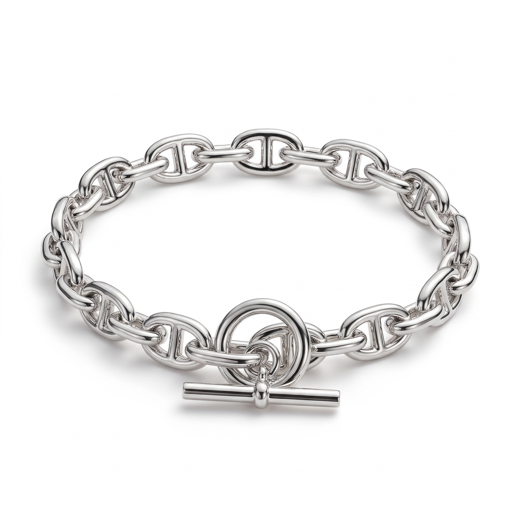 Silver Chaine Lock Bracelet