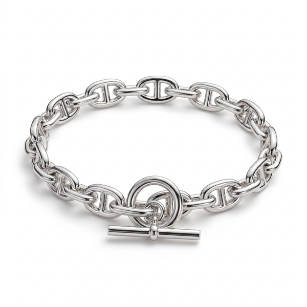 Silver Chaine Lock Bracelet