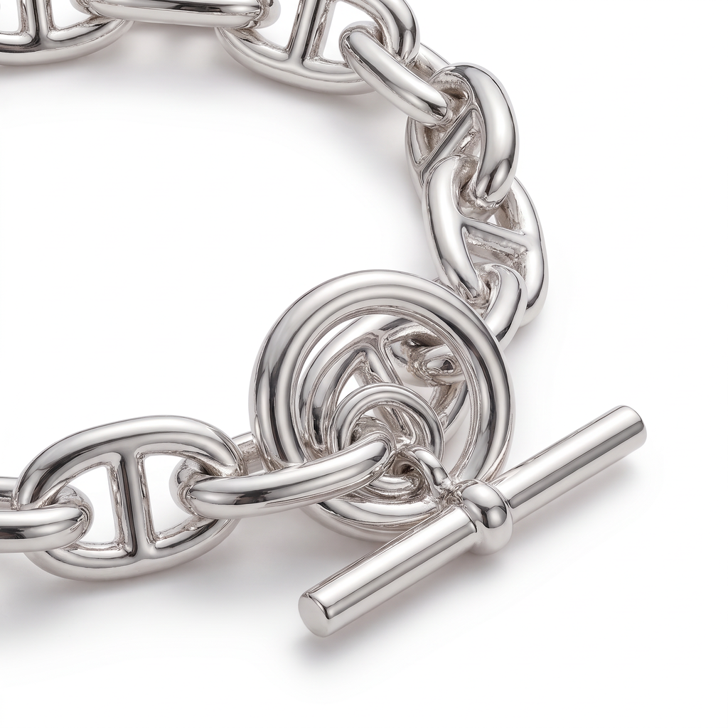 Silver Chaine Lock Bracelet