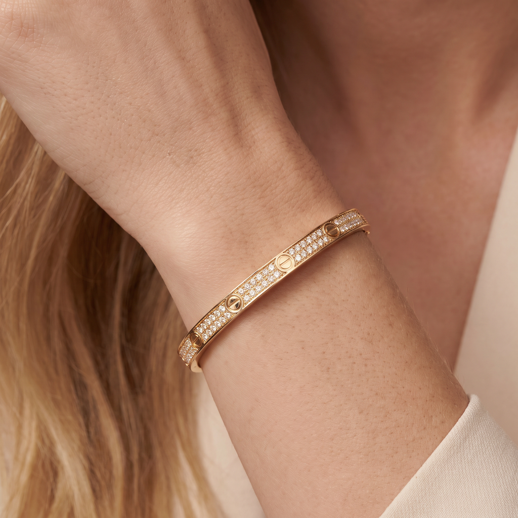 Small Love Diamonds Paved Bracelet