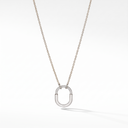 Small T Lock Half-paved Pendant Necklace
