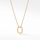 Small T Lock Half-paved Pendant Necklace