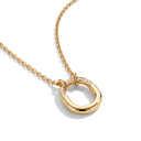 Small T Lock Half-paved Pendant Necklace