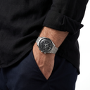 Speedmaster Full Black Dial Stainless Steel Automatic Men's Watch