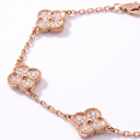 Sweet Alhambra 6 Diamond Clover Motifs Bracelet