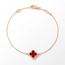 Sweet Alhambra Carnelian Clover Bracelet