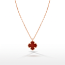 Sweet Alhambra Carnelian Clover Necklace