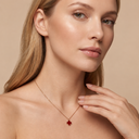 Sweet Alhambra Carnelian Clover Necklace