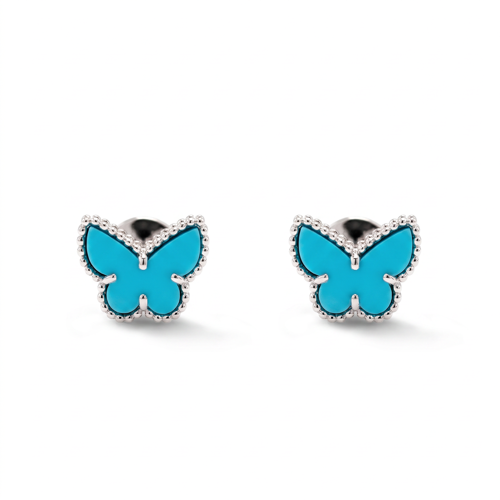 Sweet Alhambra Turquoise Butterfly Earrings