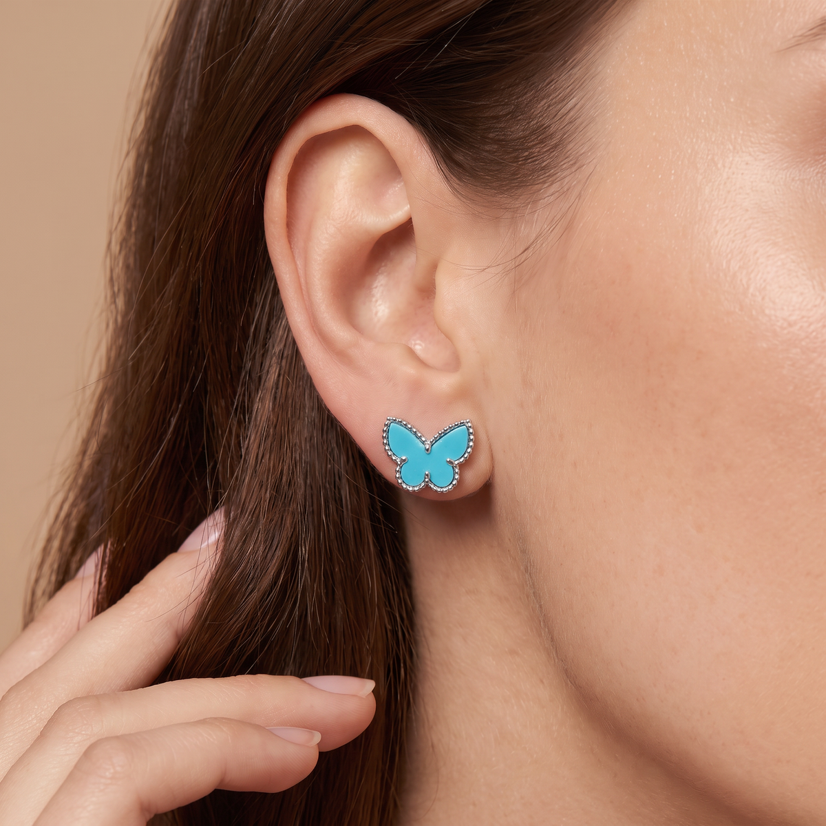 Sweet Alhambra Turquoise Butterfly Earrings
