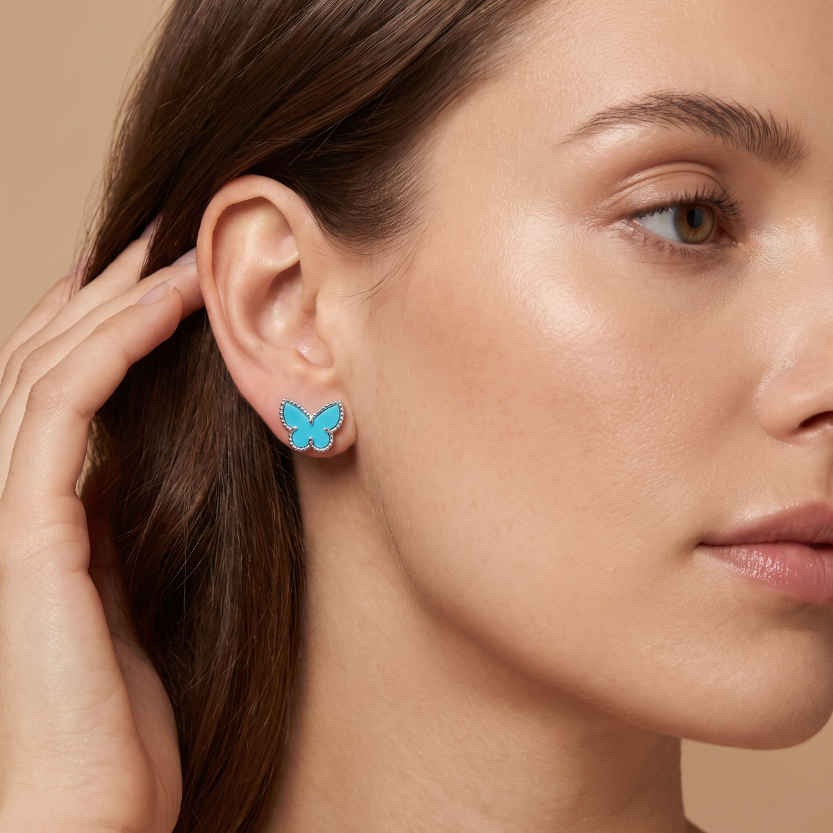 Sweet Alhambra Turquoise Butterfly Earrings