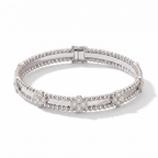 Sweet Clovers Pavé Beaded Bracelet