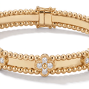 Sweet Clovers Pavé Beaded Bracelet