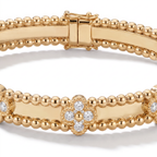 Sweet Clovers Pavé Beaded Bracelet