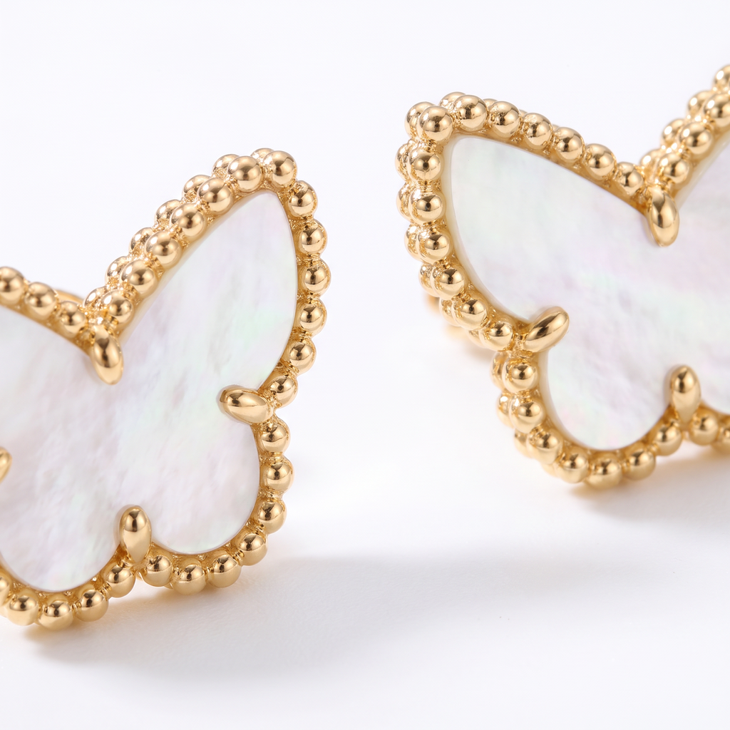 Sweet Mother of Pearl Butterfly Earrings