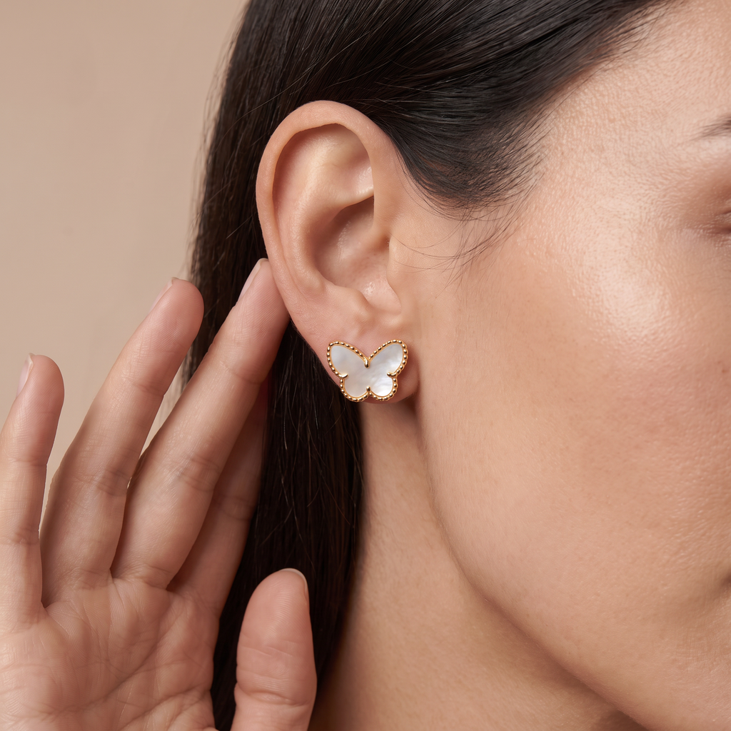 Sweet Mother of Pearl Butterfly Earrings