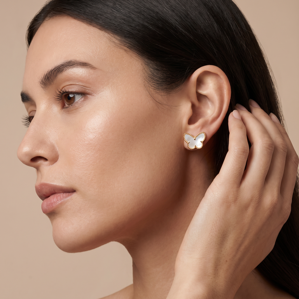 Sweet Mother of Pearl Butterfly Earrings