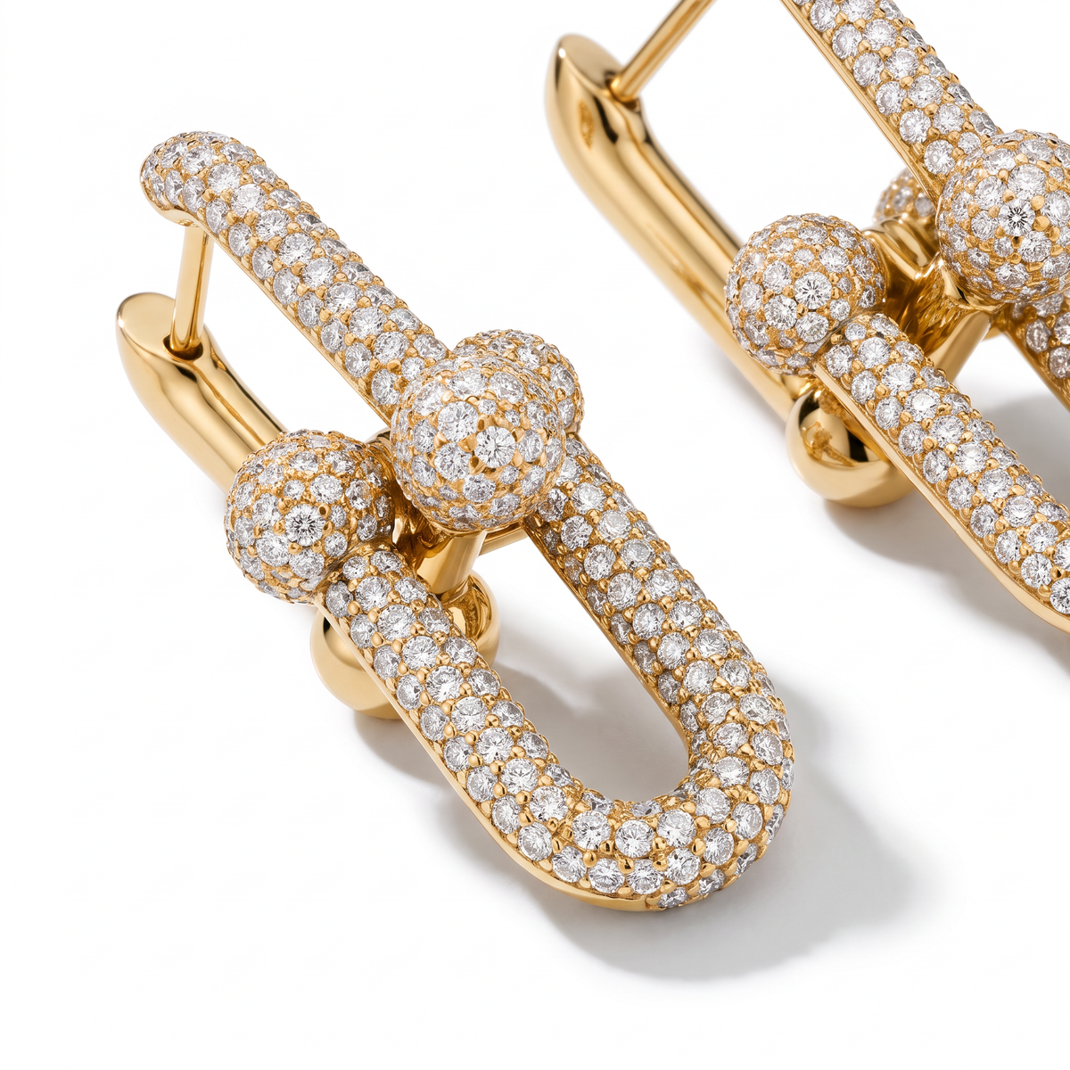 T Hardwear Full Diamond Large Link Earrings