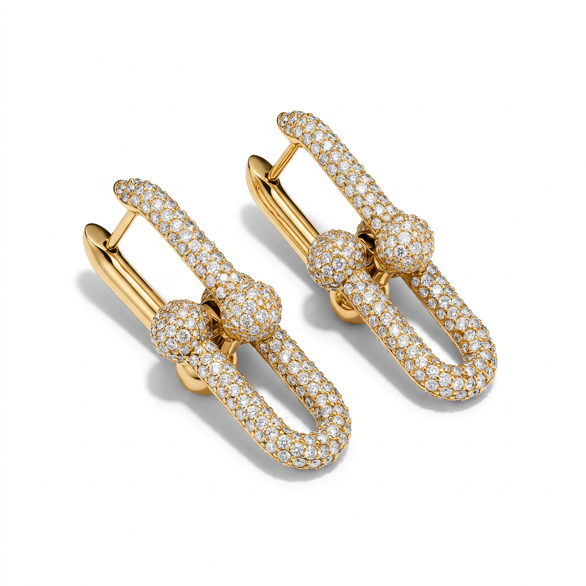 T Hardwear Full Diamond Large Link Earrings