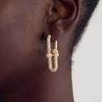 T Hardwear Full Diamond Large Link Earrings