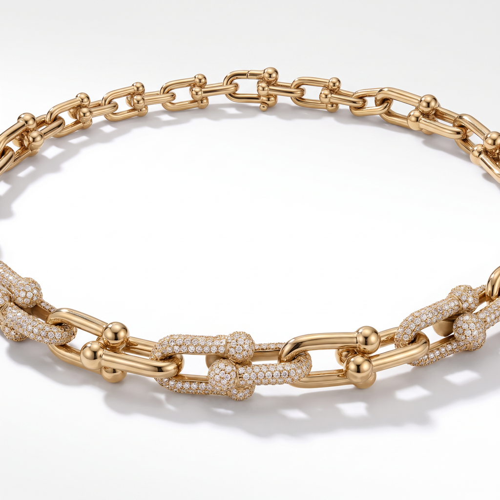 T HardWear Gold Station Link Necklace