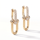 T HardWear Large Link Pavé Earrings