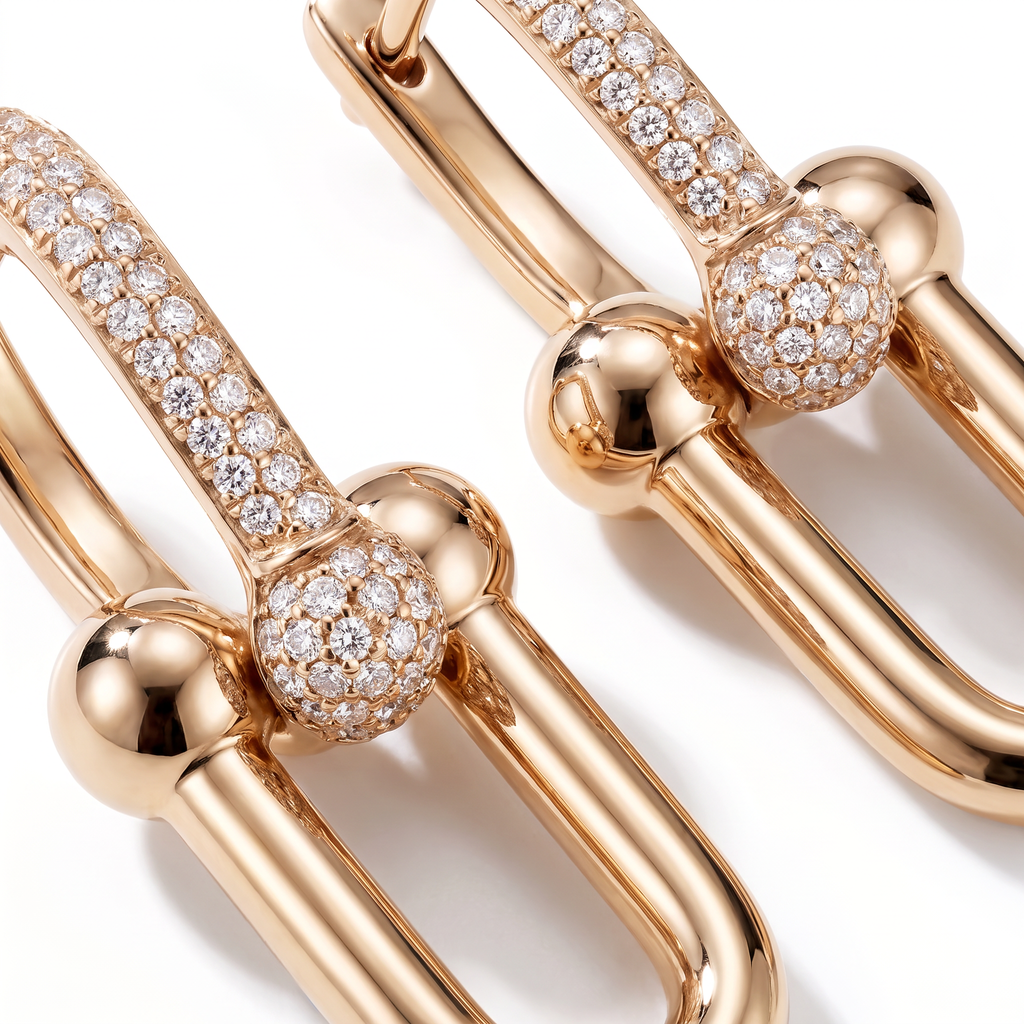 T HardWear Large Link Pavé Earrings