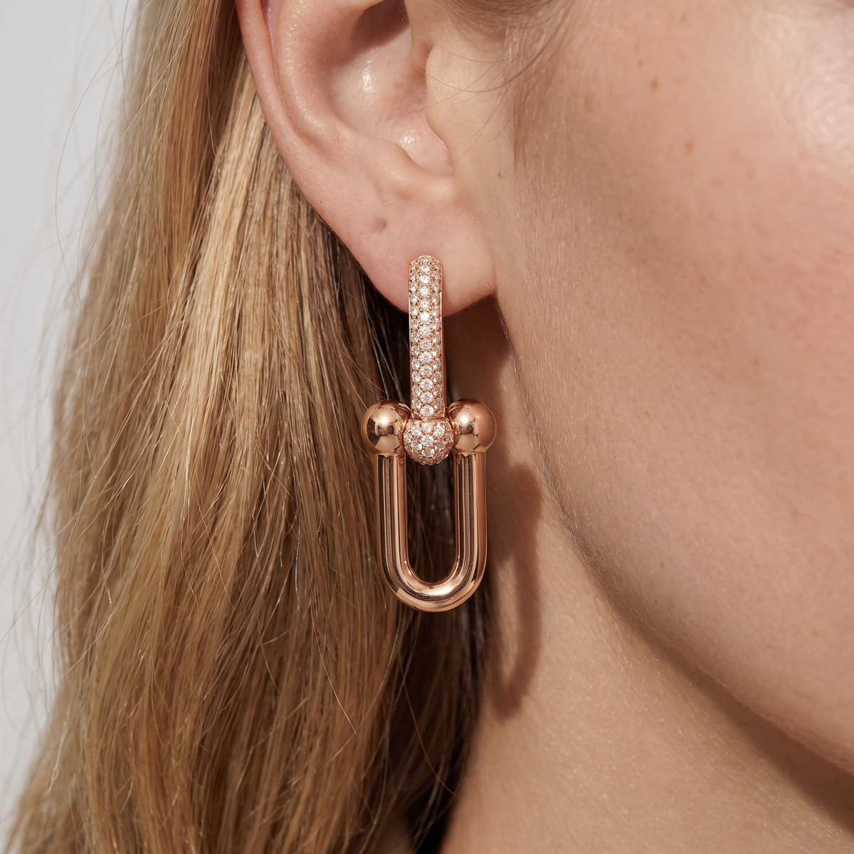 T HardWear Large Link Pavé Earrings