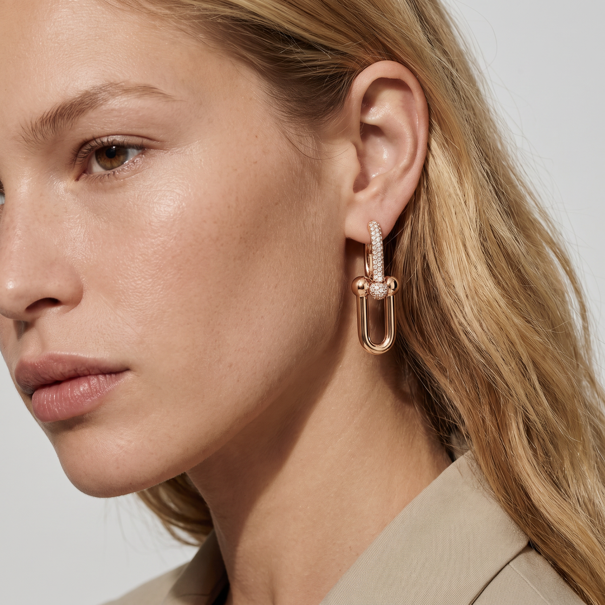 T HardWear Large Link Pavé Earrings