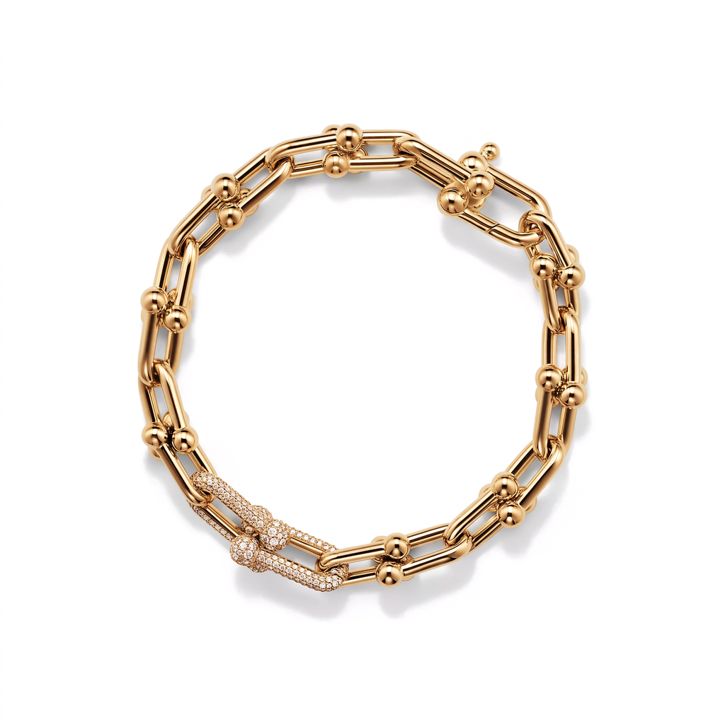 T HardWear White Pavé Diamonds Connector Bracelet