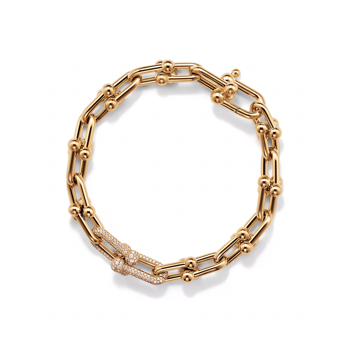 T HardWear White Pavé Diamonds Connector Bracelet