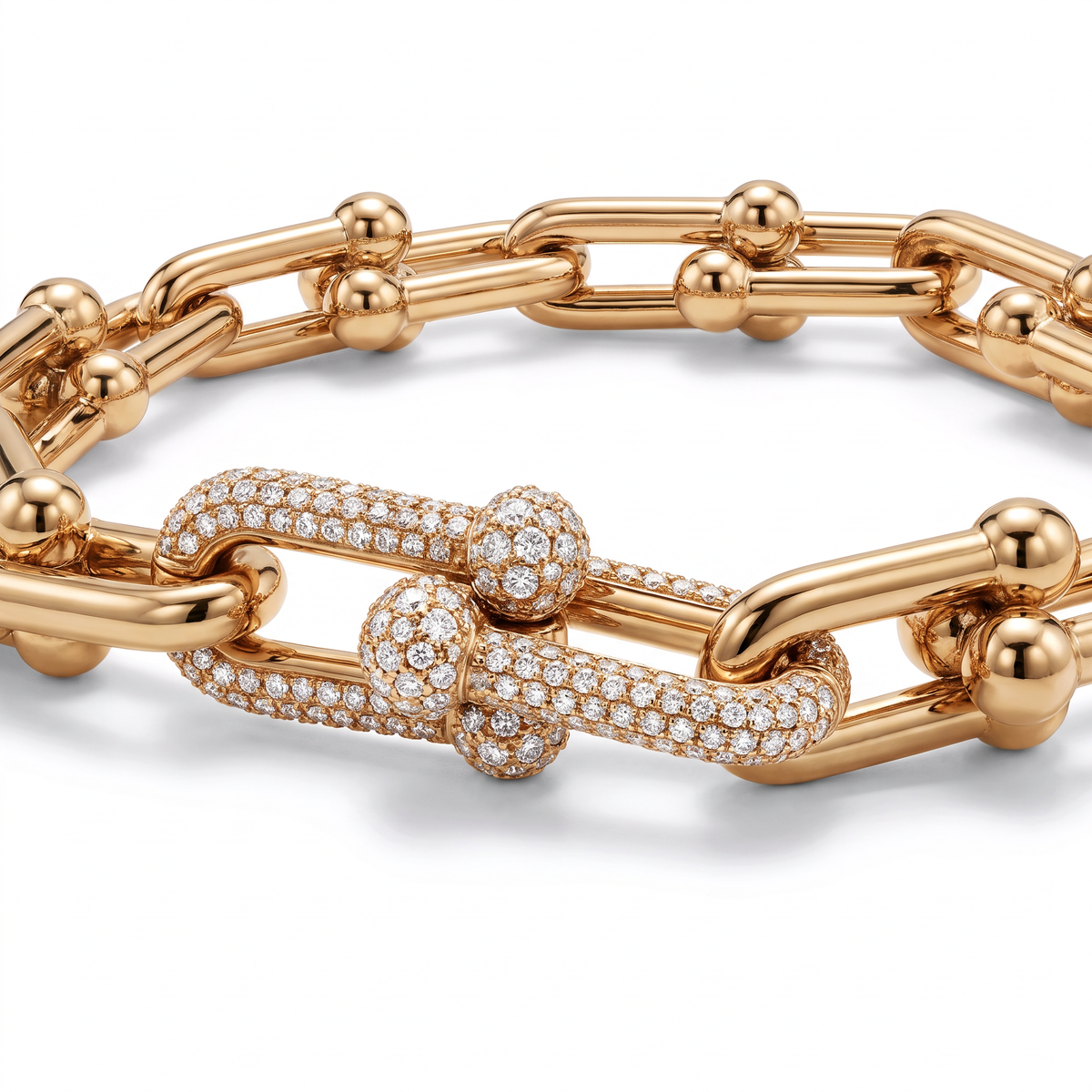 T HardWear White Pavé Diamonds Connector Bracelet