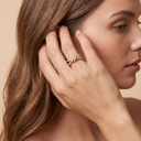 T Knot Full-Pavé Double Row Ring