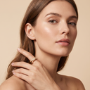 T Knot Full-Pavé Double Row Ring