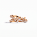 T Knot Full-Pavé Double Row Ring