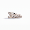 T Knot Full-Pavé Double Row Ring