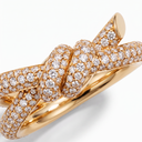 T Knot Full-Pavé Double Row Ring
