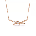 T Knot Full-pavé Pendant Necklace