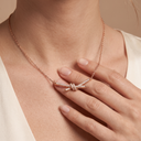 T Knot Full-pavé Pendant Necklace